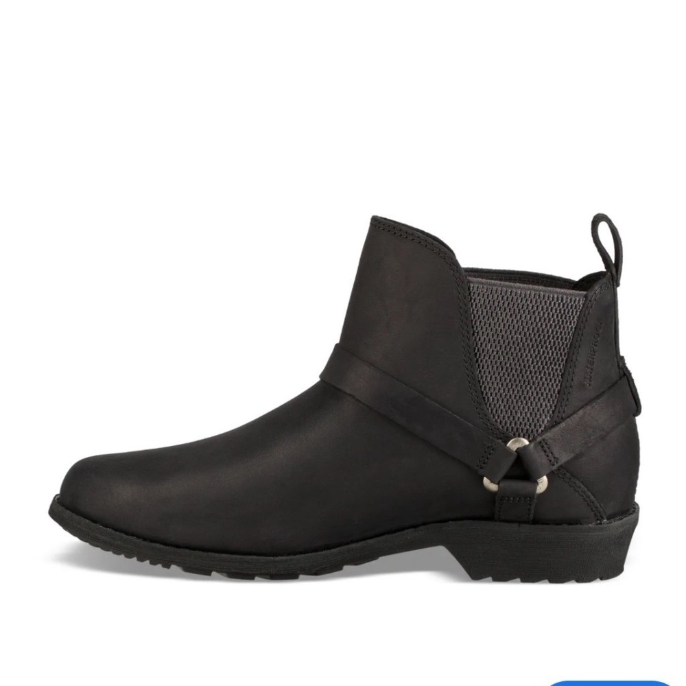 Teva Ellery‎ Ankle Waterproof Black Leather Chelsea Boots 1108069 Womens 7.5